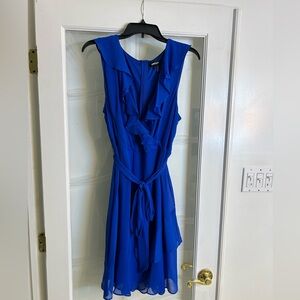 DKNY Women’s Tie Crossover Ruffled Dress